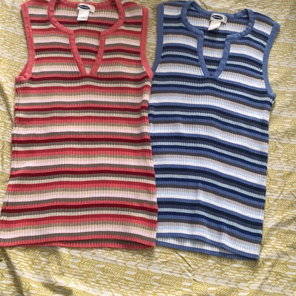 Old Navy Tops - 2 like  new sleeveless sweater tanks from Old Navy